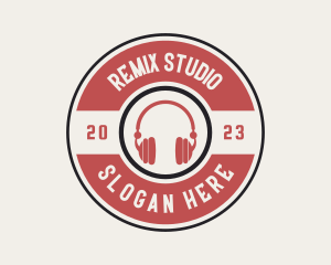 Music Studio Headphones logo design