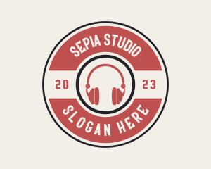 Music Studio Headphones logo design