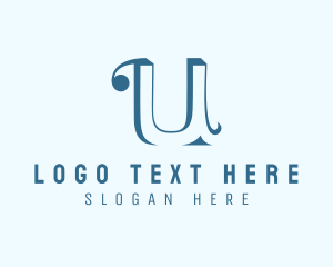 Photography Studio Letter U logo design