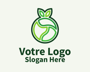 Green Outline Fruit  Logo