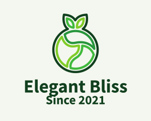 Organic Product - Green Outline Fruit logo design