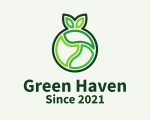 Cooler - Green Outline Fruit logo design