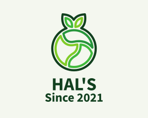 Healthy Diet - Green Outline Fruit logo design