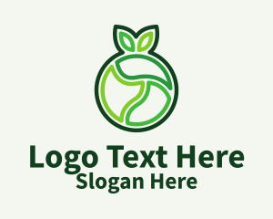 Green Outline Fruit  Logo