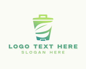 Recycling Bin - Eco Garbage Trash logo design