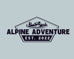 Alpine Hiking Nature logo design