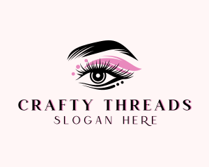 Eyelash Makeup Threading logo design