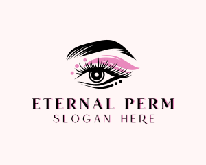 Eyelash Makeup Threading logo design