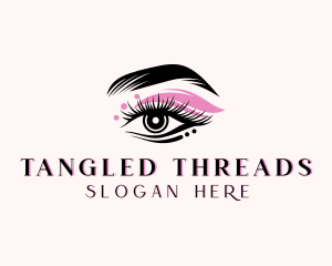 Eyelash Makeup Threading logo design