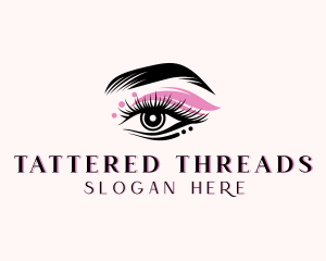 Eyelash Makeup Threading logo design