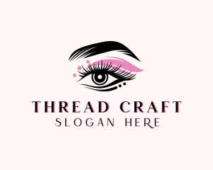 Eyelash Makeup Threading logo design