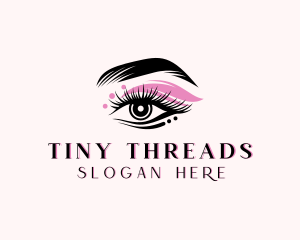 Eyelash Makeup Threading logo design