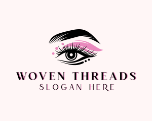 Eyelash Makeup Threading logo design