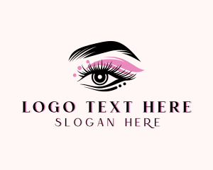 Threading - Eyelash Makeup Threading logo design