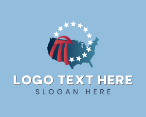 Geography - America Eagle Stars logo design