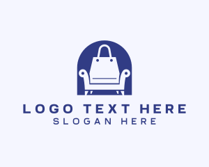 Seat - Chair Shopping Bag logo design