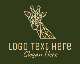 Sculpture - Giraffe Minimal logo design