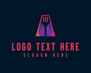 Modern - Modern Spatula Letter A logo design