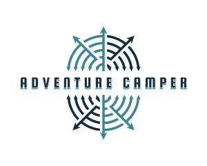 Adventure Navigation Arrow logo design