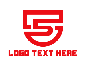 Anti Virus - Security Number 5 logo design