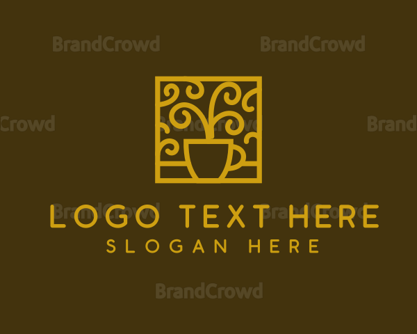 Elegant Coffee Teacup Logo