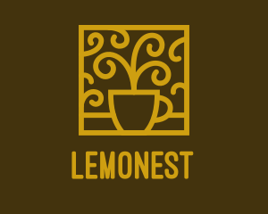 Green Tea - Gold Elegant Teacup logo design