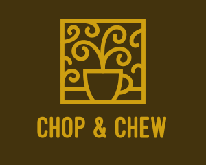 Nook - Gold Elegant Teacup logo design