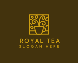 Elegant Coffee Teacup logo design