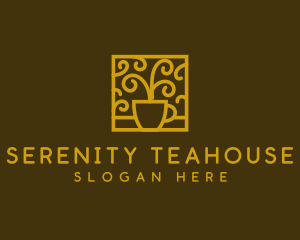 Elegant Coffee Teacup logo design