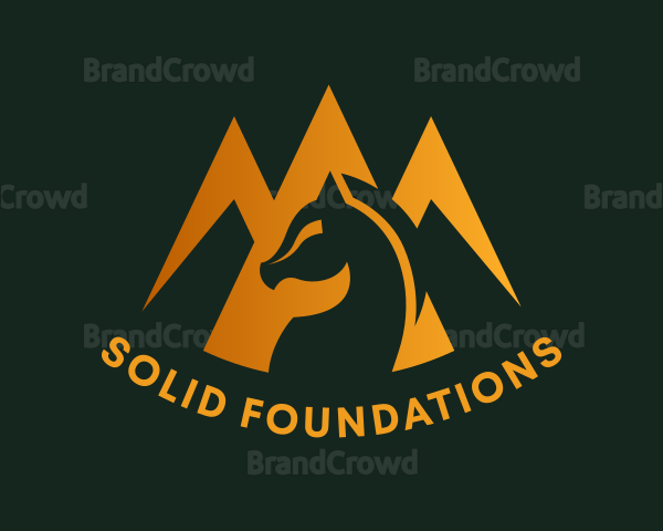 Mountain Adventure Horse Logo