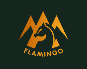 Hiking - Mountain Adventure Horse logo design