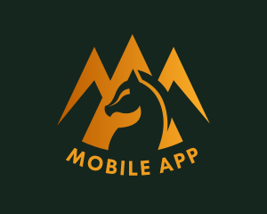 Peak - Mountain Adventure Horse logo design