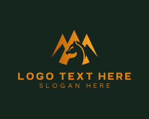 Tourism - Mountain Adventure Horse logo design