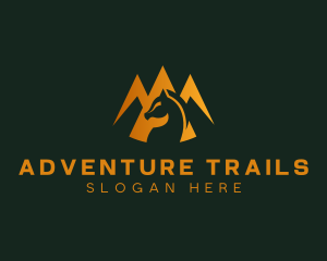 Mountain Adventure Horse  logo design