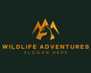 Mountain Adventure Horse  logo design