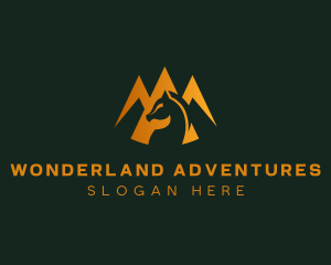 Mountain Adventure Horse  logo design