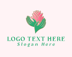 Florist - Lotus Hands Wellness logo design