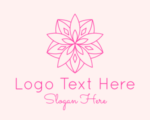 Cosmetics - Minimalist Pink Sakura logo design