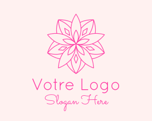 Floristry - Minimalist Pink Sakura logo design