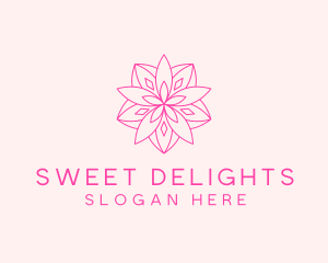 Minimalist Pink Sakura logo design