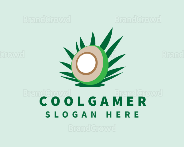 Healthy Coconut Fruit Logo