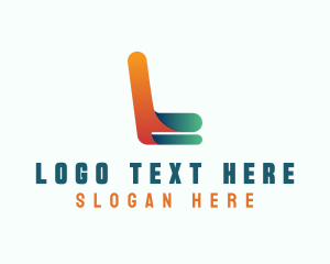 Shipment - Gradient Freight Letter L logo design