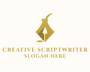 Elegant Fountain Pen Spear logo design