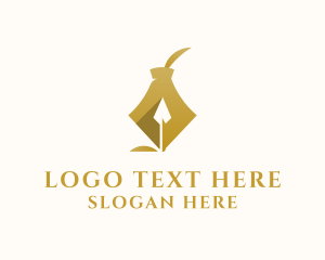 Elegant Fountain Pen Spear Logo