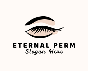 Perm - Beauty Eyelash Extension logo design