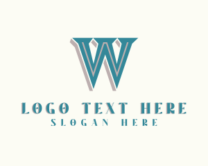 Interior Designer - Interior Designer Studio Letter W logo design