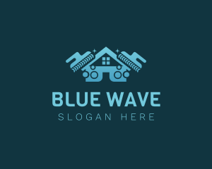 House Brush Cleaning logo design