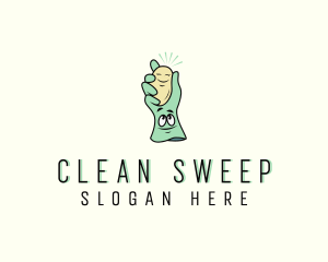 Custodian - Soap Sanitation Glove logo design