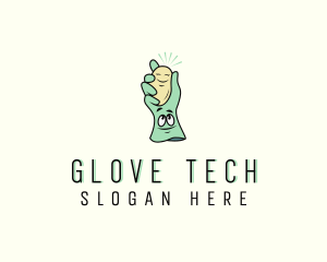 Soap Sanitation Glove logo design