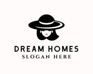 Head Dress - Fashion Hat Woman logo design